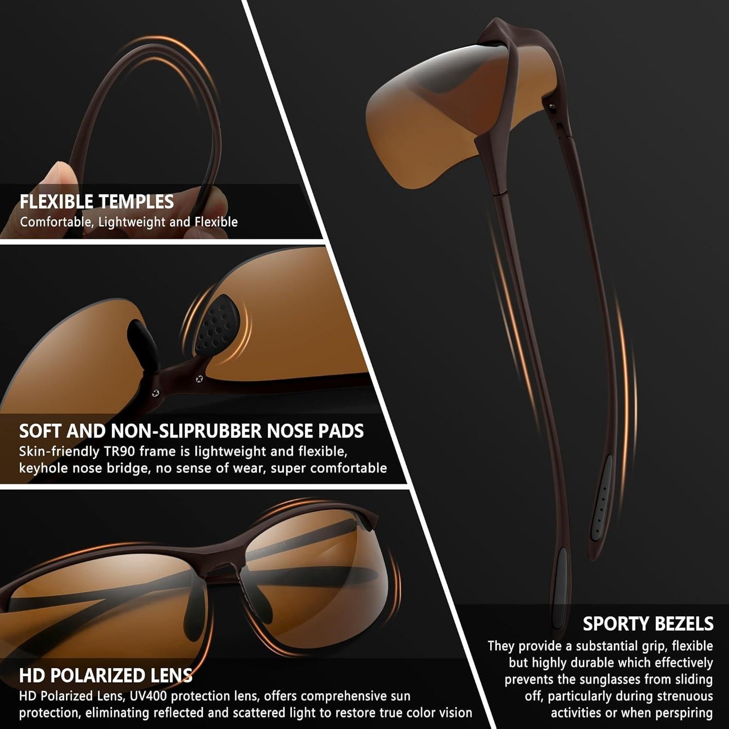 Gafas de Sol Deportivas Sungait Ultra-Ligeras Polarizadas UV400