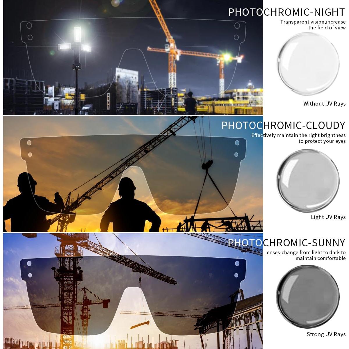 Lentes de Seguridad Foto-Cromáticos UV400 BEA701 - Anti Luz Azul