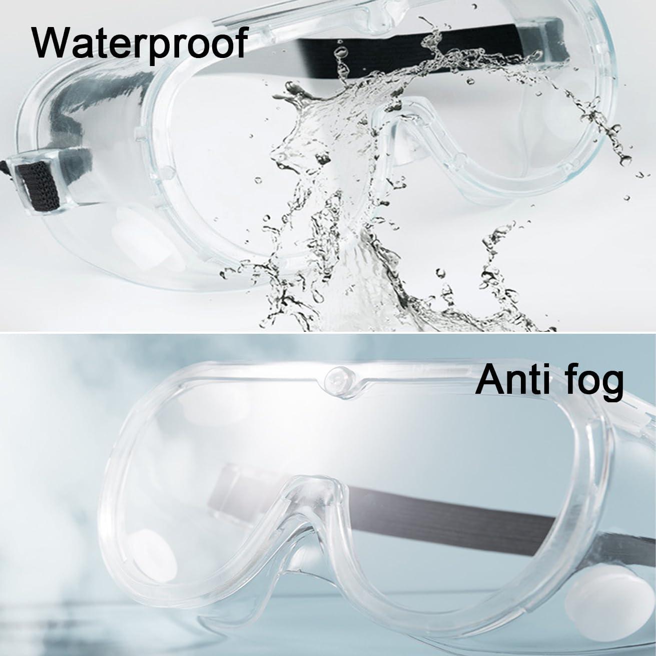 Gafas de Seguridad Antivaho Ajustables 2 Paquetes Blancas