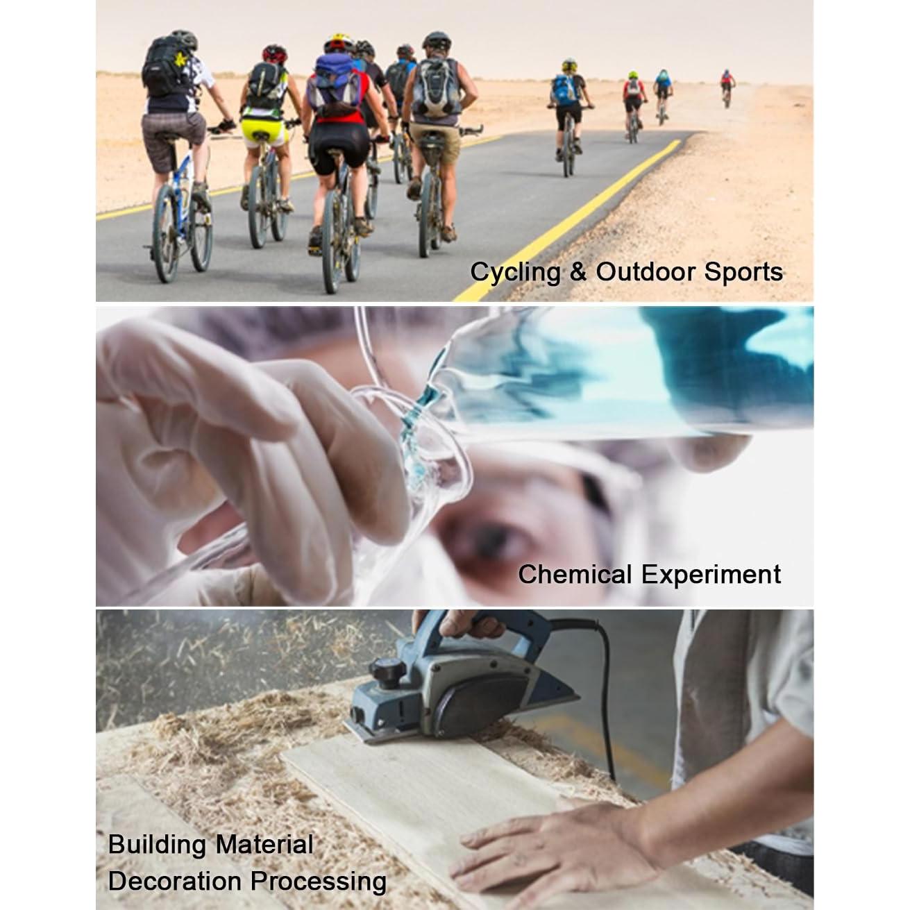 Gafas de Seguridad Antivaho Ajustables 2 Paquetes Blancas