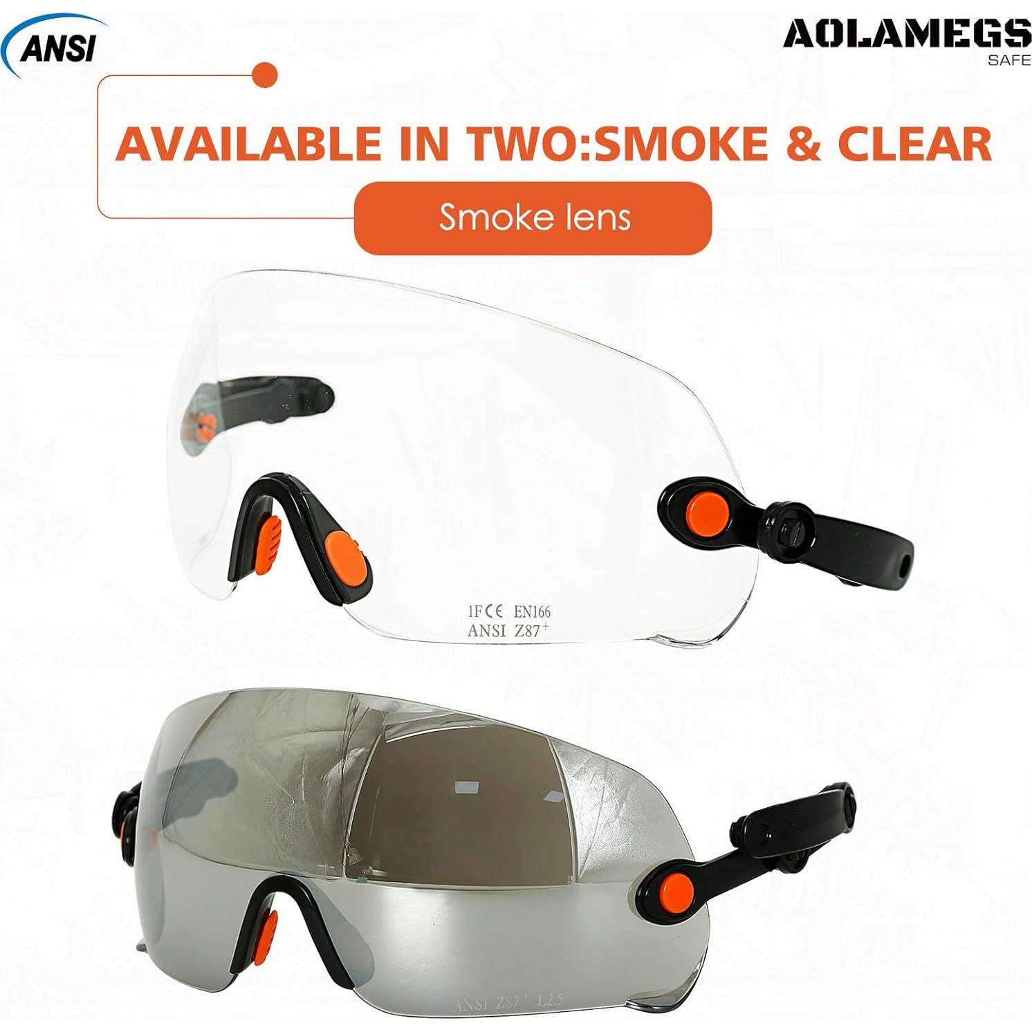 Gafas de Seguridad Aolamegs Safe ANSI Z87 con Lente Claro y Tinte