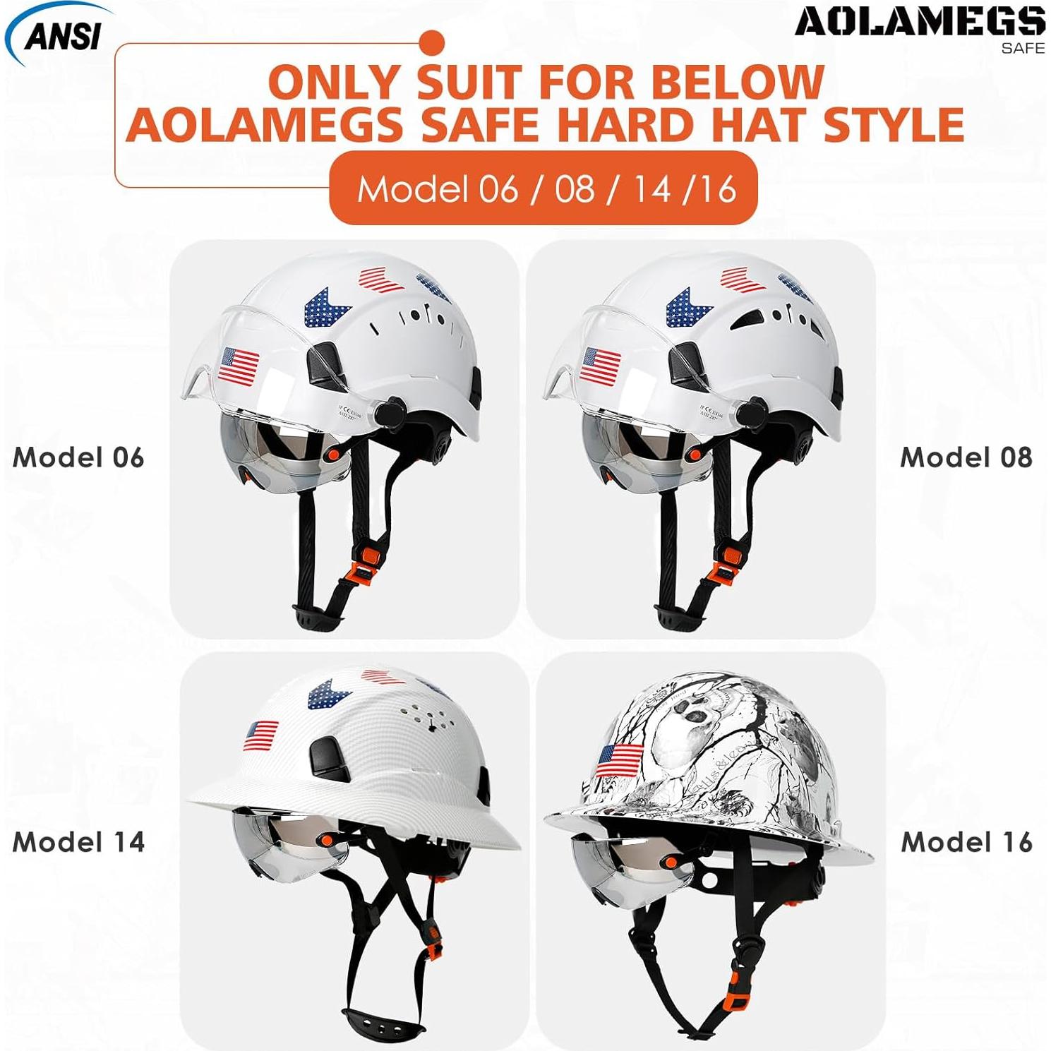 Gafas de Seguridad Aolamegs Safe ANSI Z87 con Lente Claro y Tinte