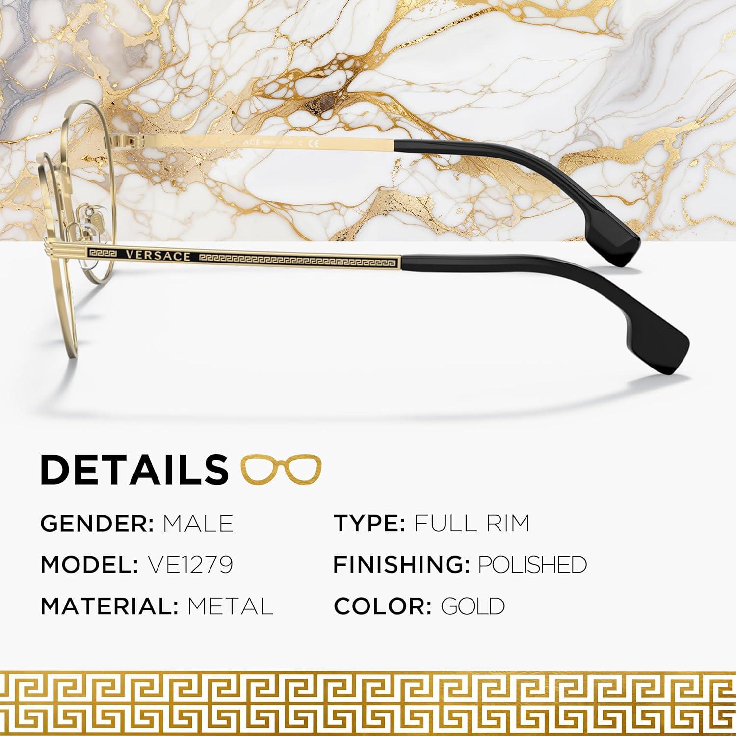Gafas de Sol Versace VE1279 53mm Marco Metal Dorado