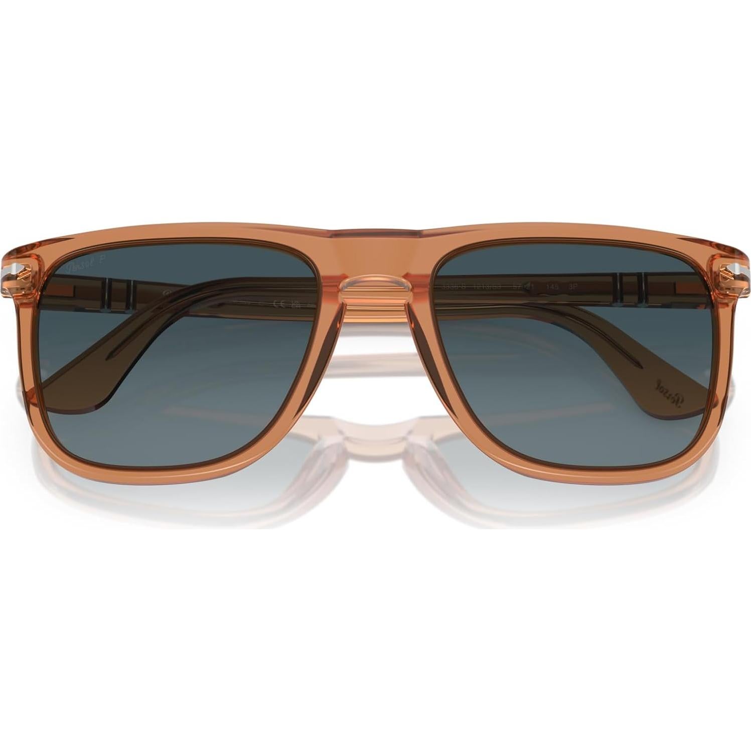 Gafas de sol aviador Persol PO3336S marrón transparente