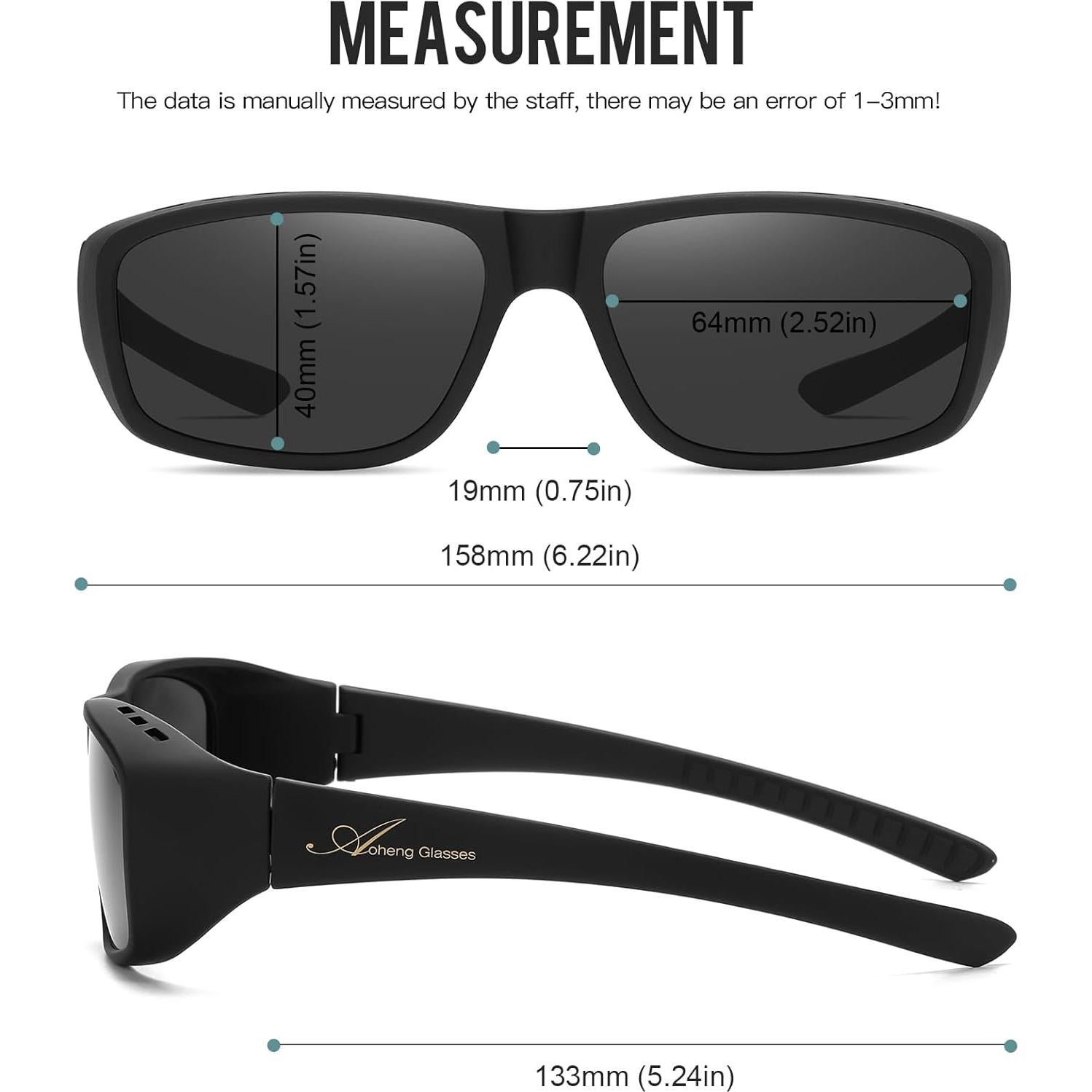 Gafas de sol polarizadas AoHeng de nylon unisex con marco TR90