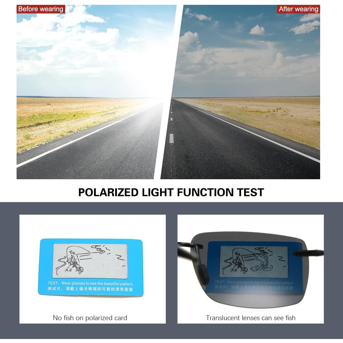 Gafas de Sol Polarizadas YIMI UV400 Sin Montura para Hombre y Mujer