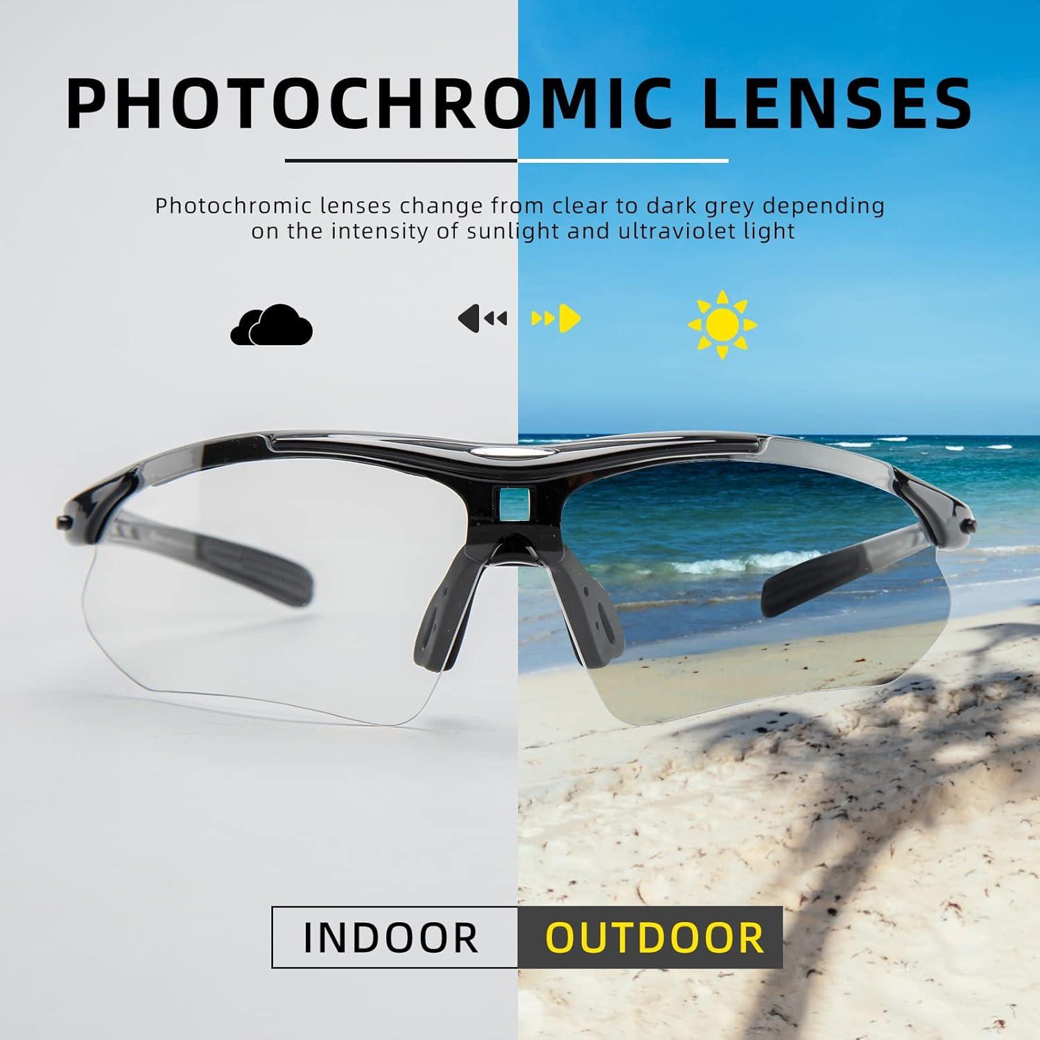 Gafas de Ciclismo ROCKBROS Fotoquímicas UV para Hombres y Mujeres