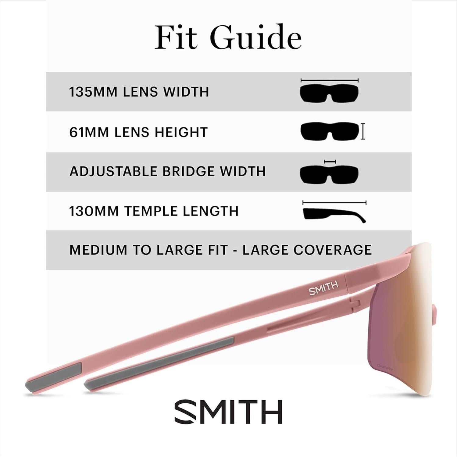 Gafas de sol polarizadas SMITH Defy ChromaPop Rosa Dorado