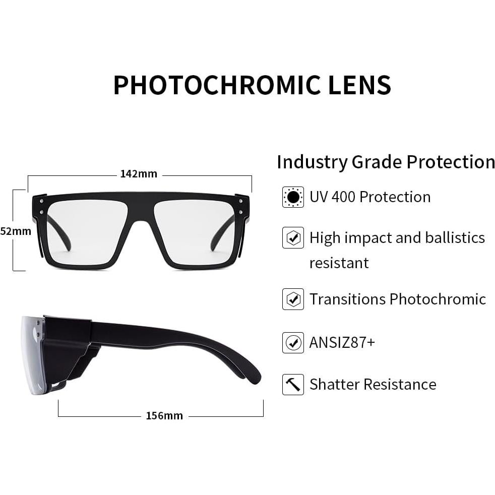 Gafas de Seguridad Fotoquímicas UV400 Negro Mate ANSI Z87