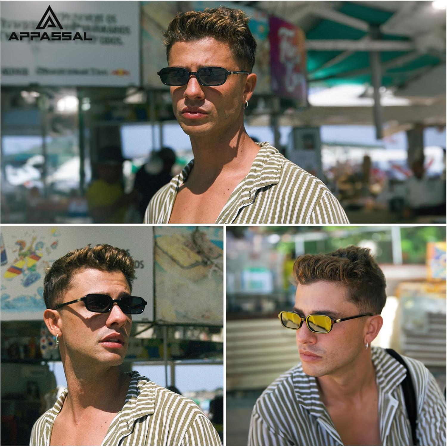 Gafas de sol rectangulares retro Appassal UV400 para mujeres