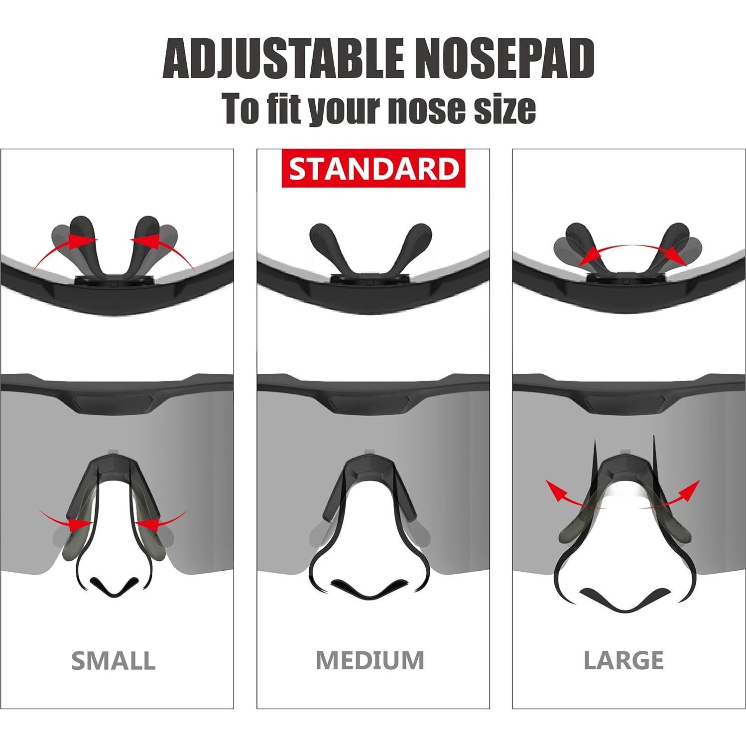 Gafas de sol deportivas ER00 para hombres, tamaño grande, UV400