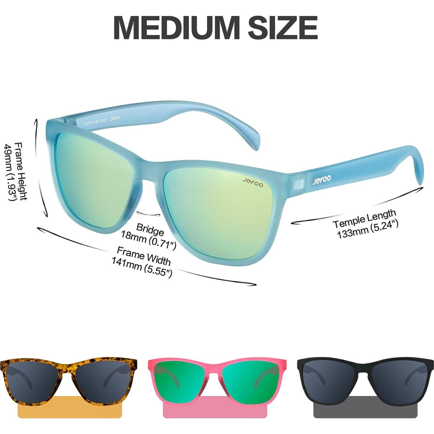 Gafas de sol deportivas Jefoo polarizadas UV400 unisex