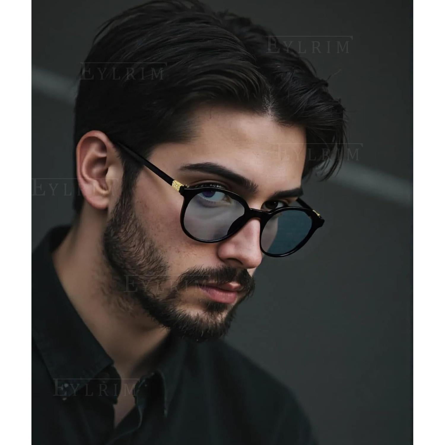 Gafas Redondas EYLRIM con Protección Luz Azul 52mm Tortuga