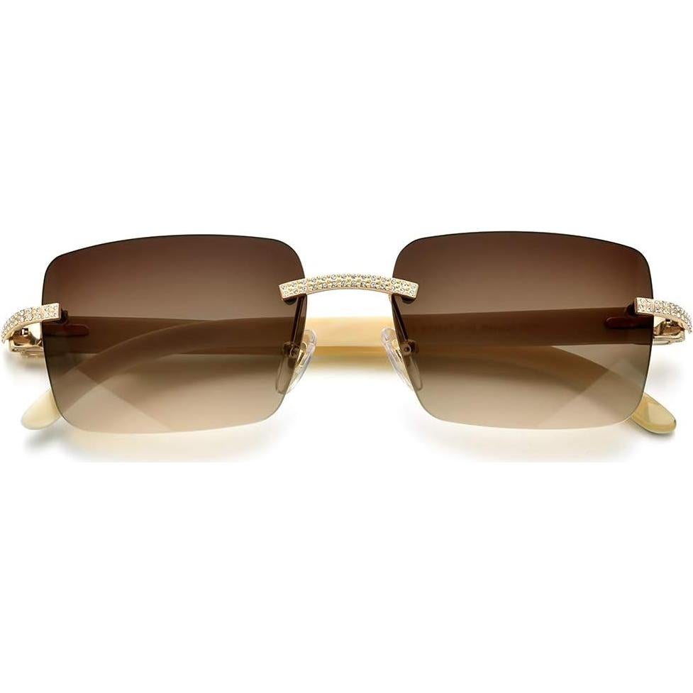 Gafas de Sol Hepidem Cuerno de Búfalo UV400 Sin Montura