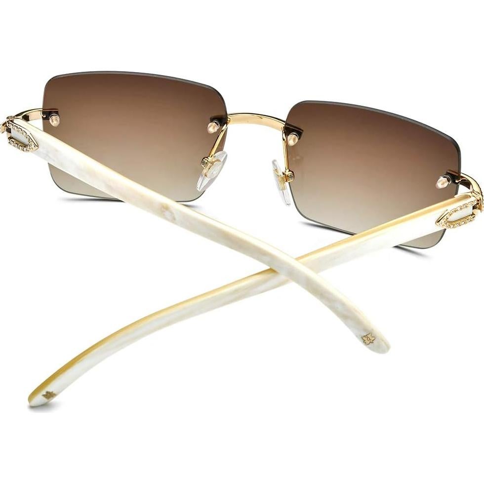 Gafas de Sol Hepidem Cuerno de Búfalo UV400 Sin Montura