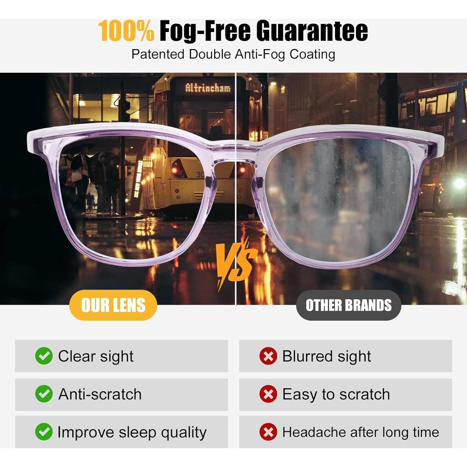 Gafas de Seguridad Antivaho KeeiZoes - Paquete de 4, UV400