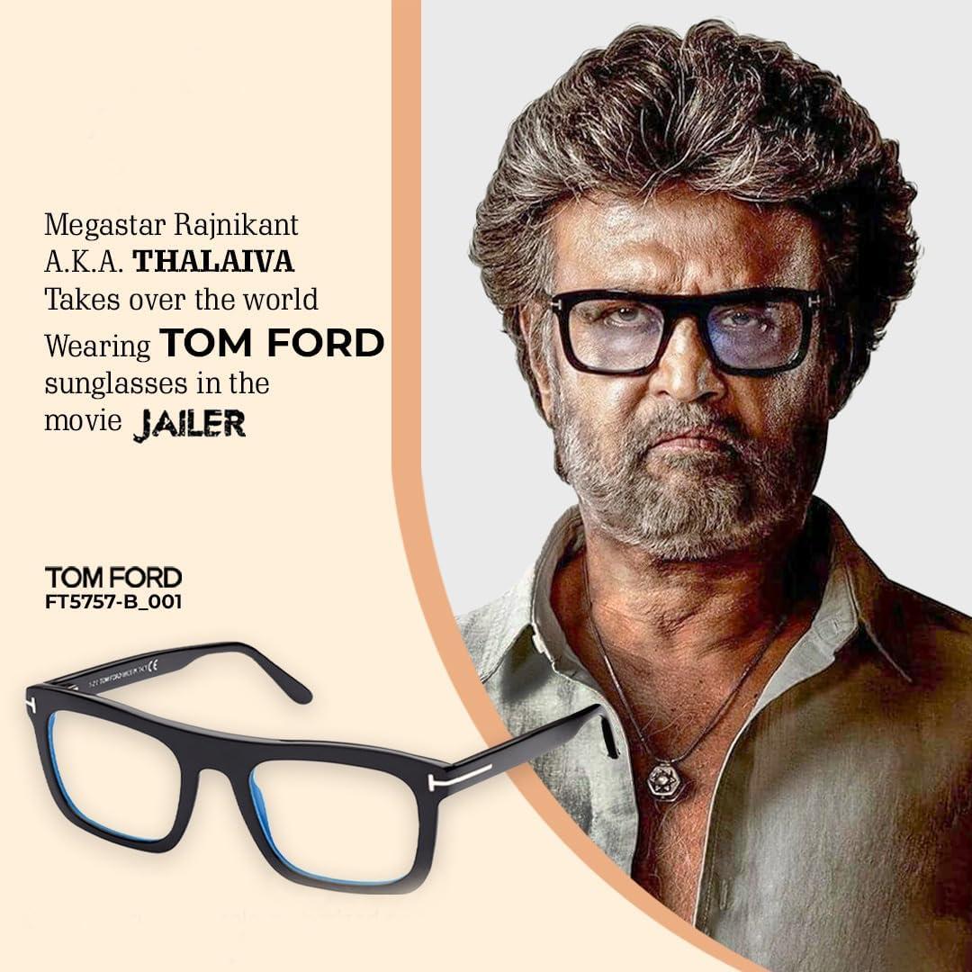 Gafas Tom Ford FT 5757-B Cuadradas Bloqueo Luz Azul 52mm