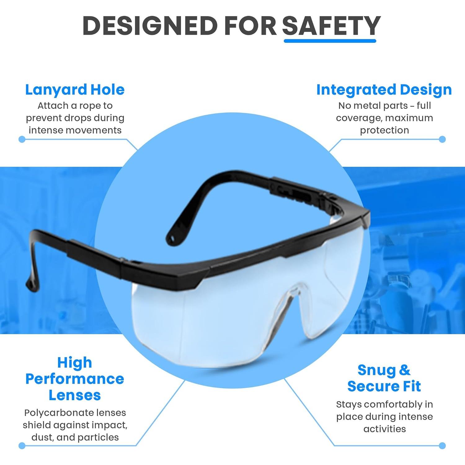 Gafas de Seguridad TAIGAOASIS WS01A Antivaho UV 12 Unidades