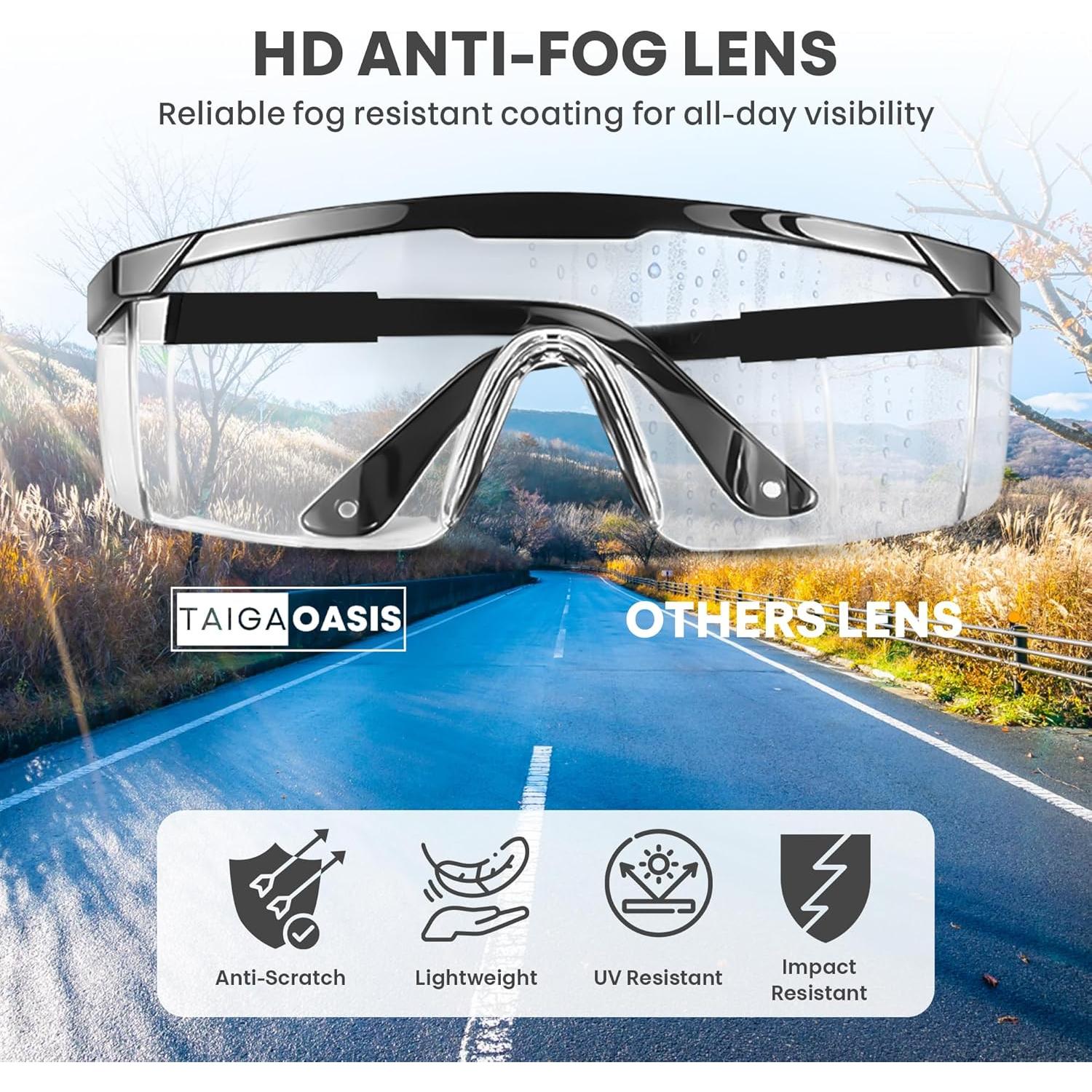 Gafas de Seguridad TAIGAOASIS WS01A Antivaho UV 12 Unidades