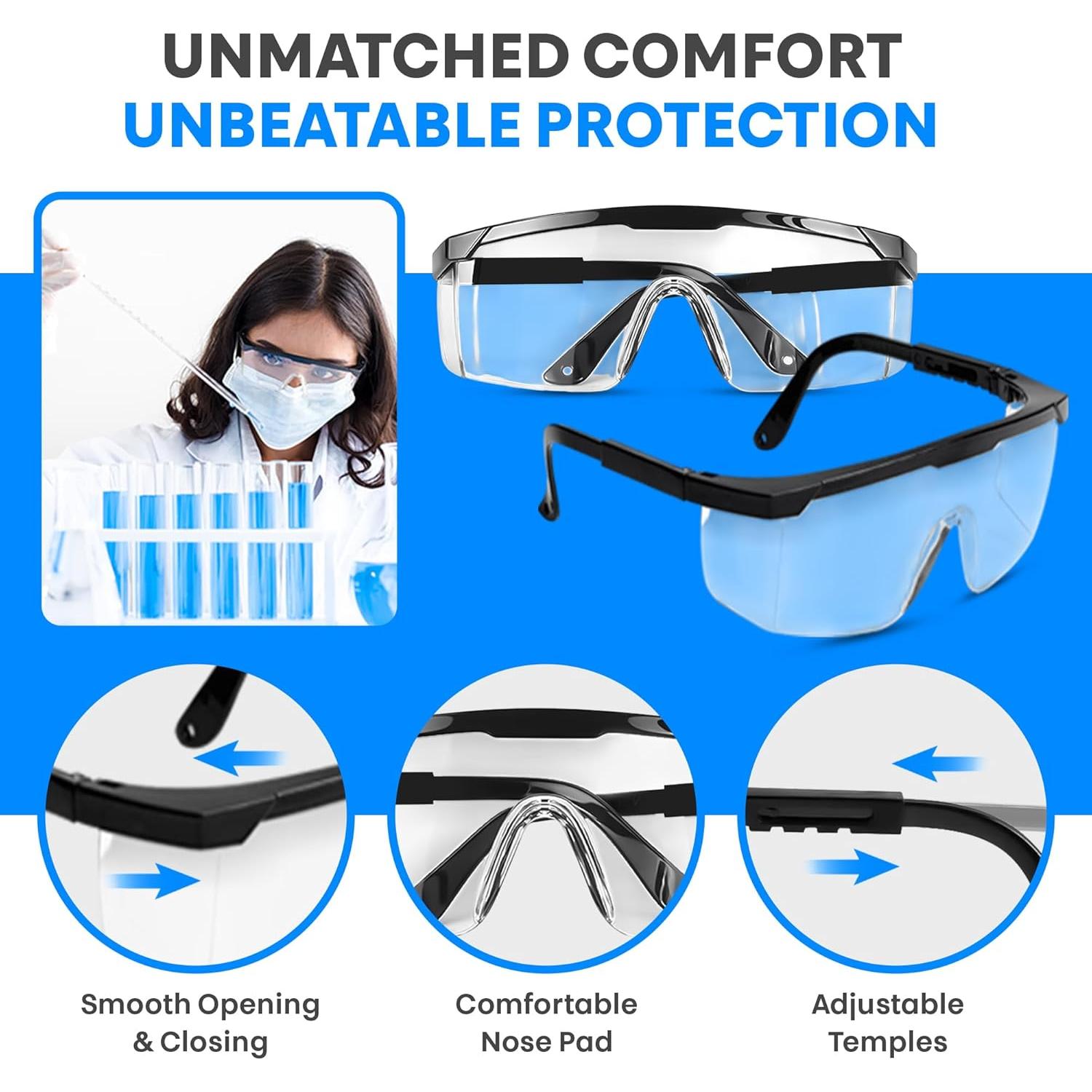 Gafas de Seguridad TAIGAOASIS WS01A Antivaho UV 12 Unidades