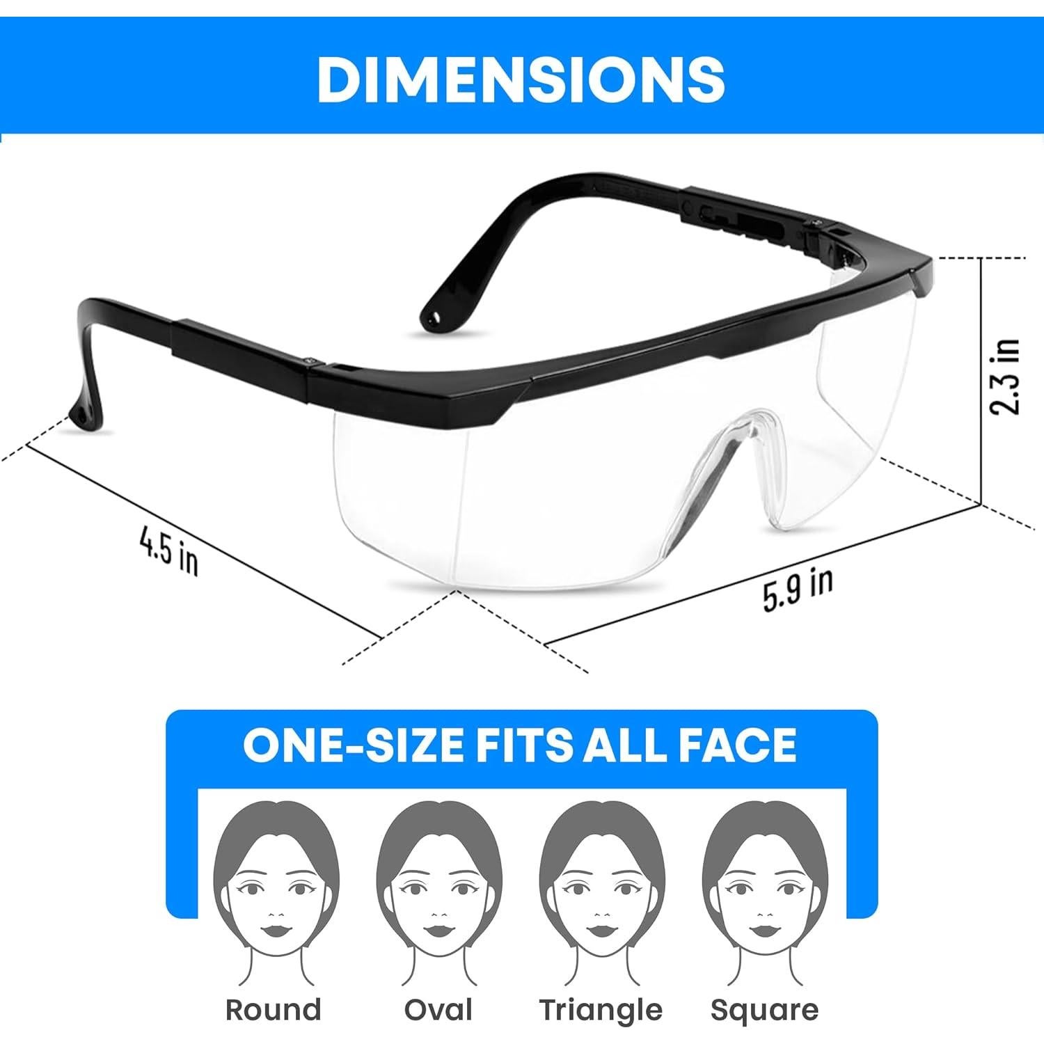 Gafas de Seguridad TAIGAOASIS WS01A Antivaho UV 12 Unidades