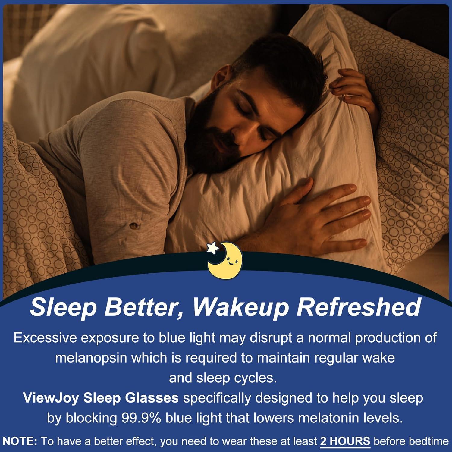 Gafas bloqueadoras de luz azul ViewJoy 99.9% para dormir