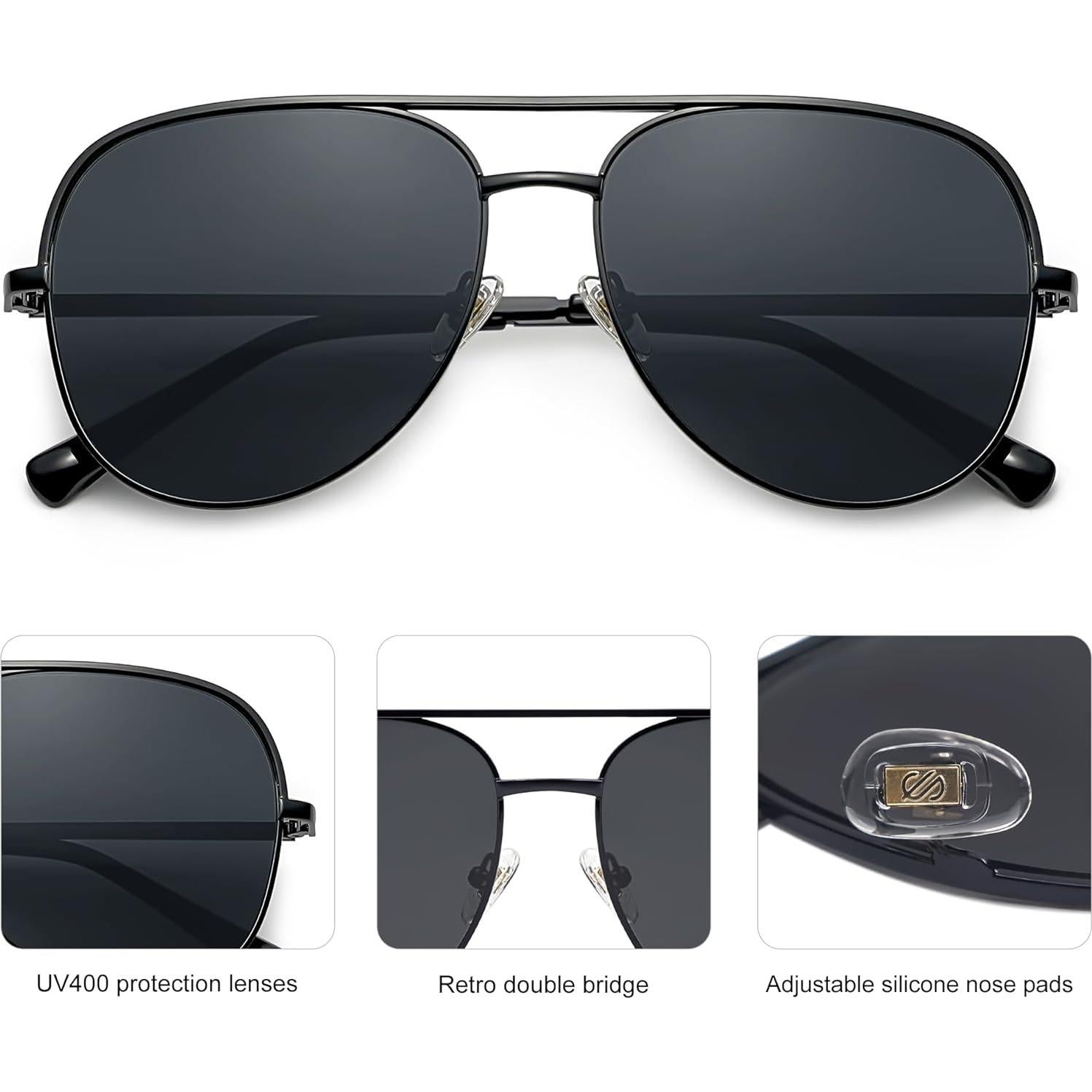 Gafas de sol aviador grandes SOJOS UV400 unisex