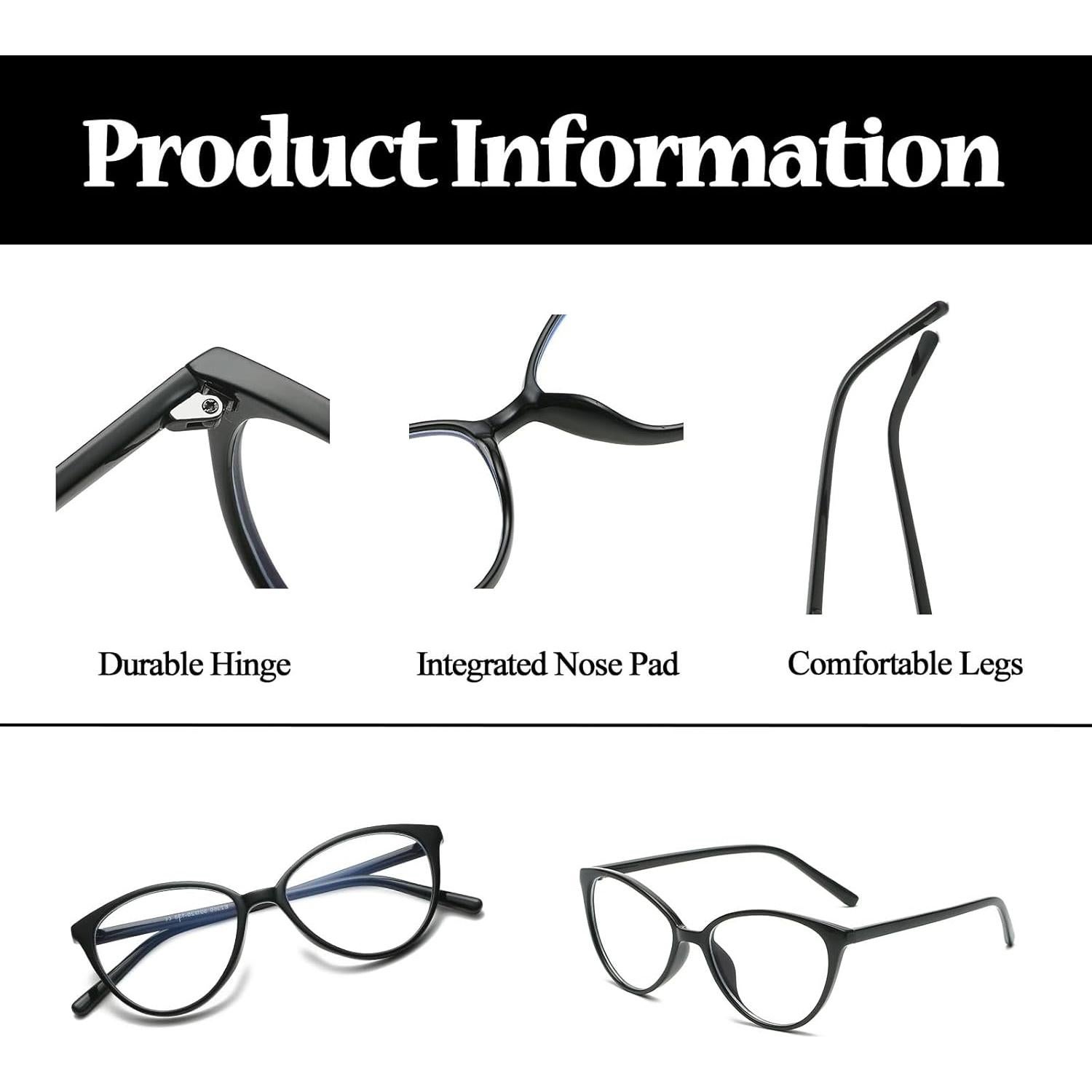 Gafas Bloqueadoras de Luz Azul LJCZKA Ojos de Gato para Mujeres