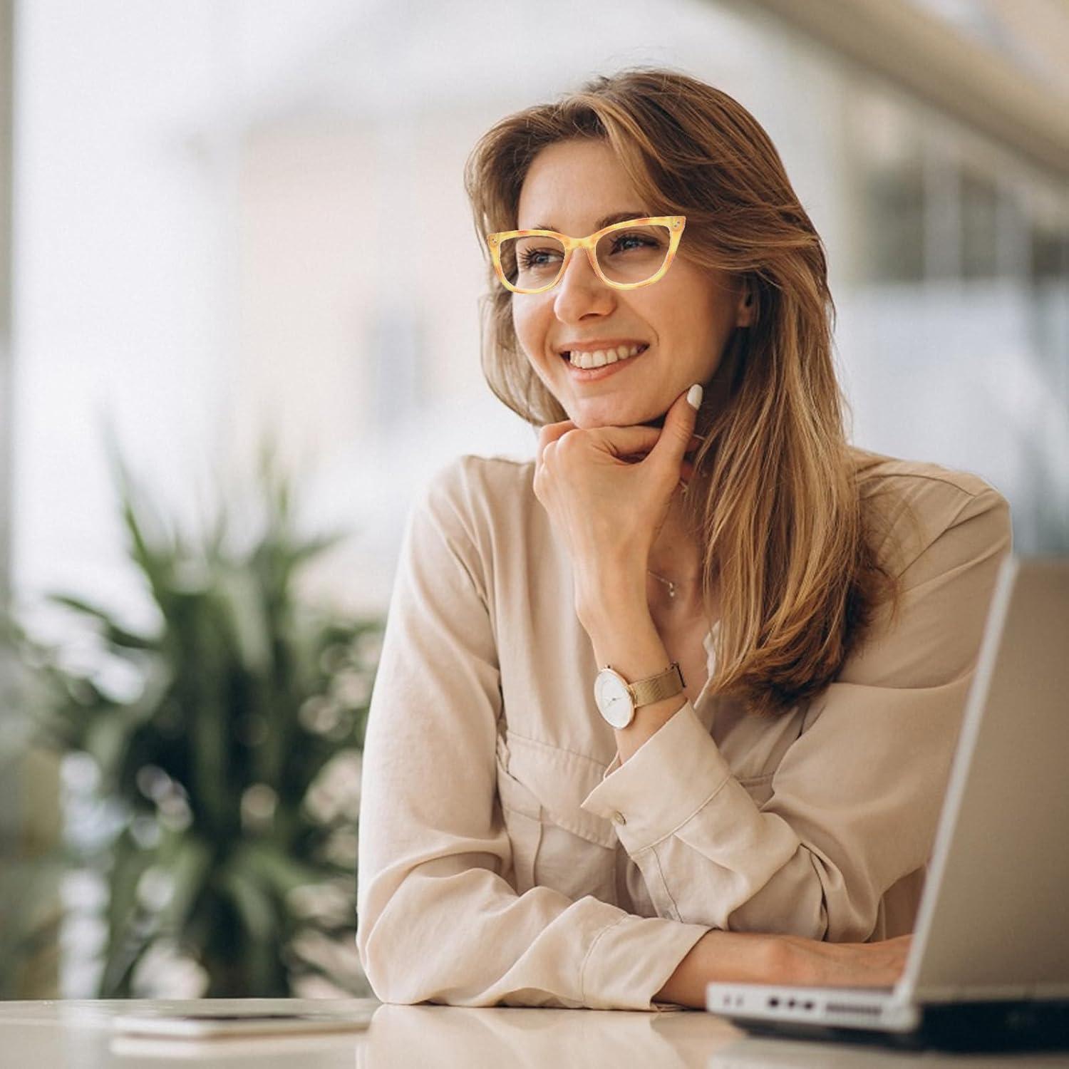 Gafas de lectura retro para mujer - Paquete de 4 colores - 2.0x