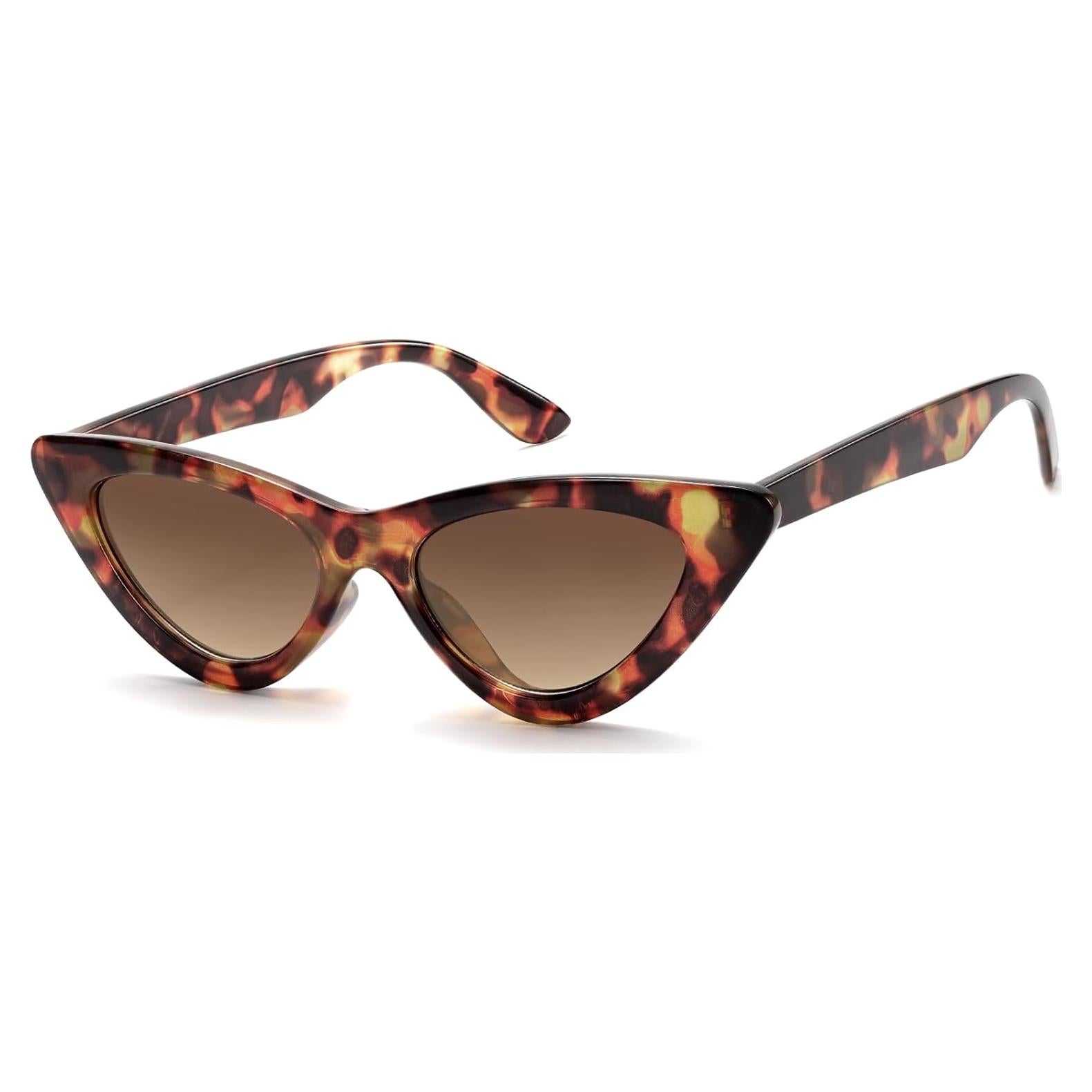 Gafas de sol ojo de gato IOHLNG para mujeres - Montura carey