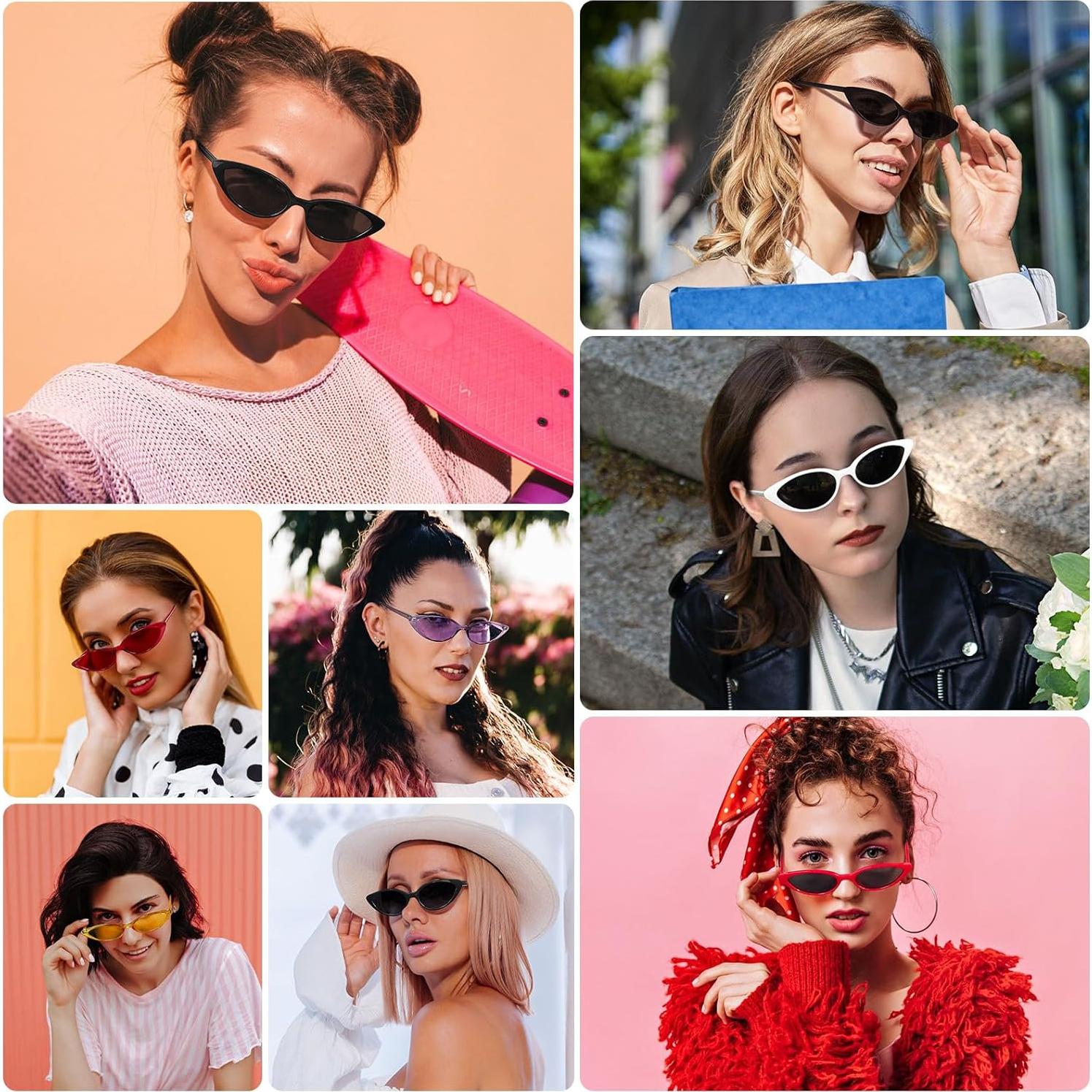 Gafas de sol retro STORYCOAST UV400 para mujeres, marco delgado