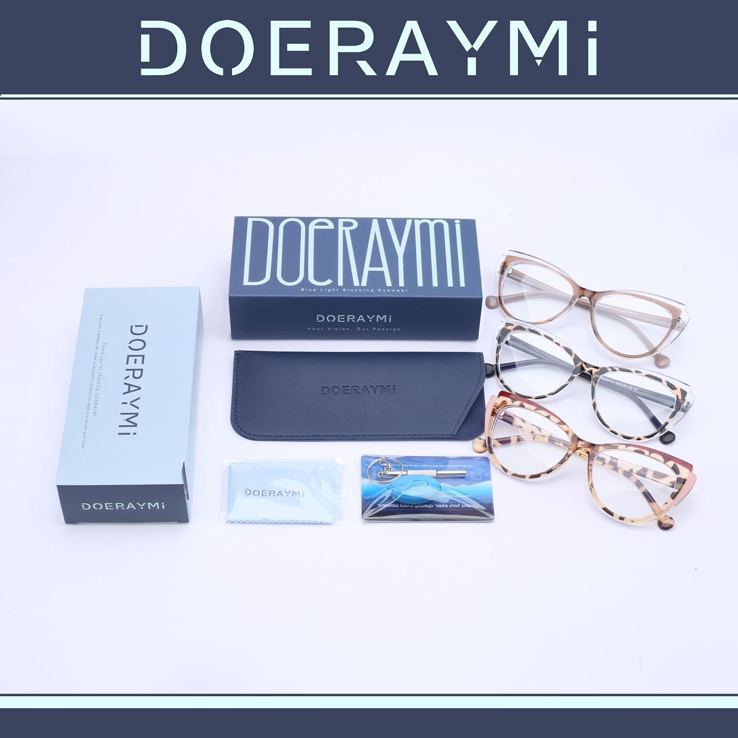 Gafas bloqueadoras de luz azul DOERAYMI para mujeres ojo de gato