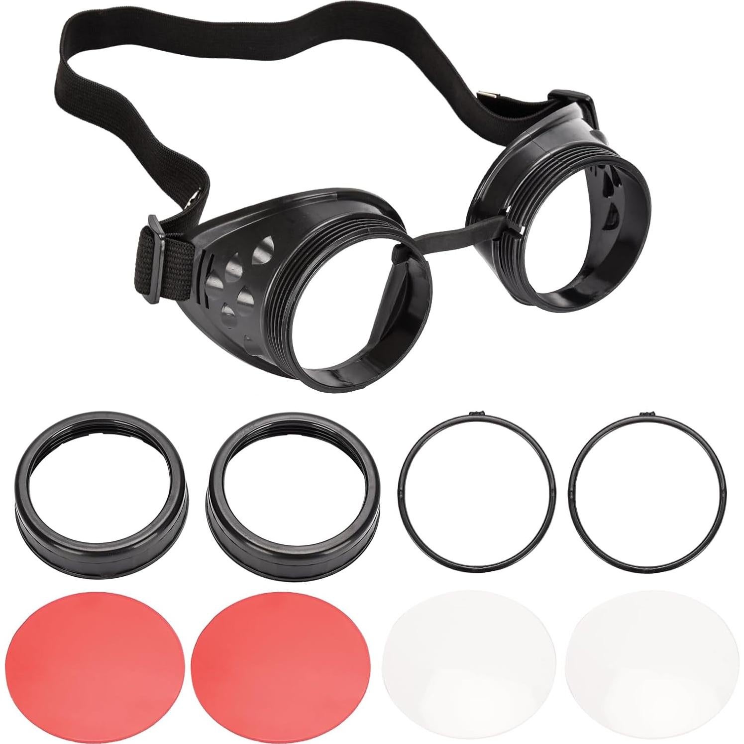 Gafas Steampunk SANGLE SOPFFY Vintage Ajustables con Lentes Intercambiables