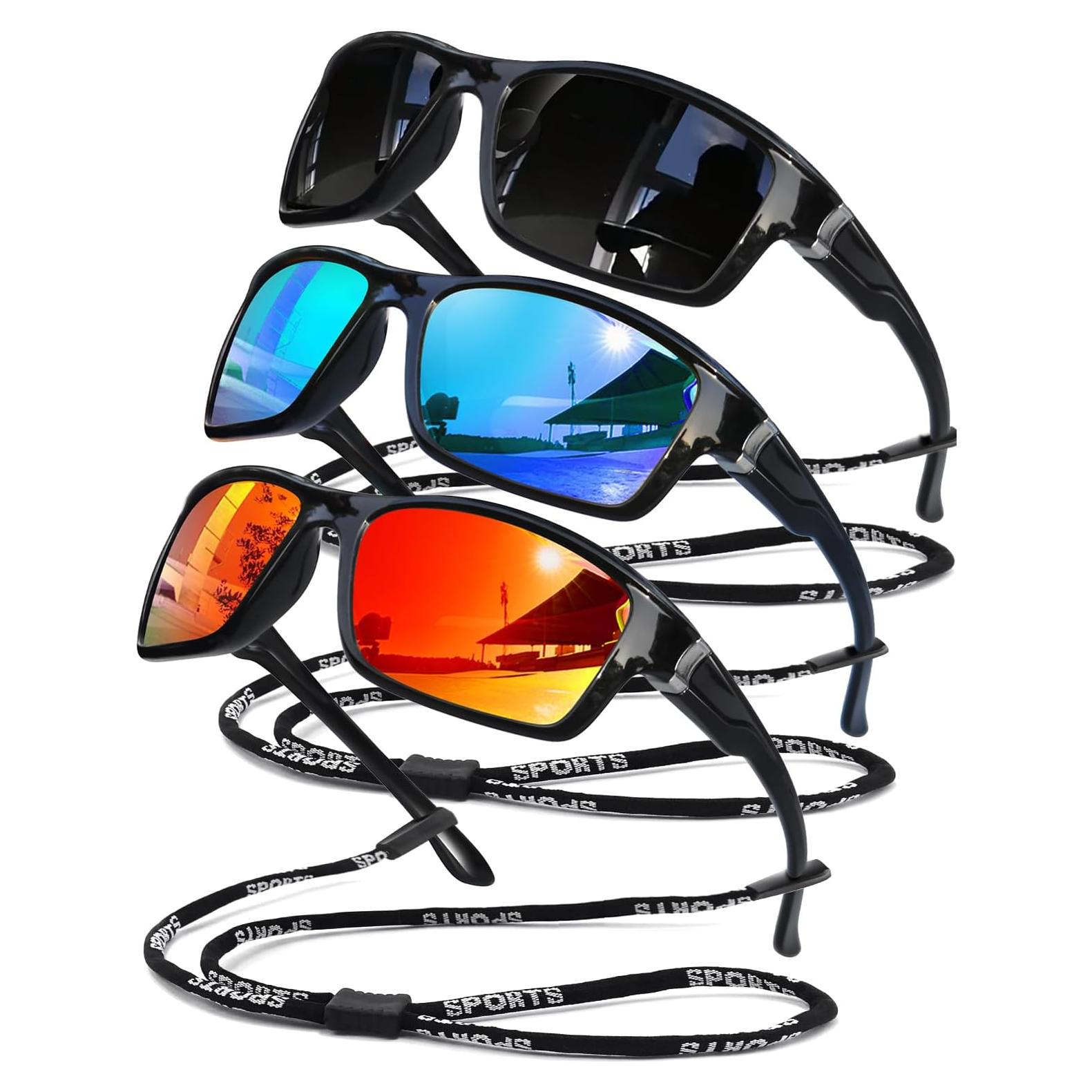 Gafas de sol deportivas polarizadas SQOQS UV400 - 3 pack