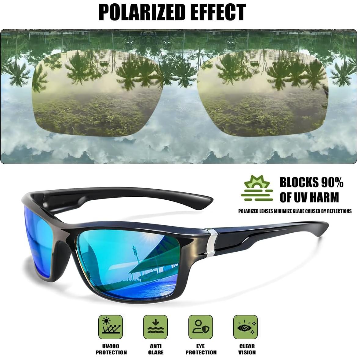 Gafas de sol deportivas polarizadas SQOQS UV400 - 3 pack