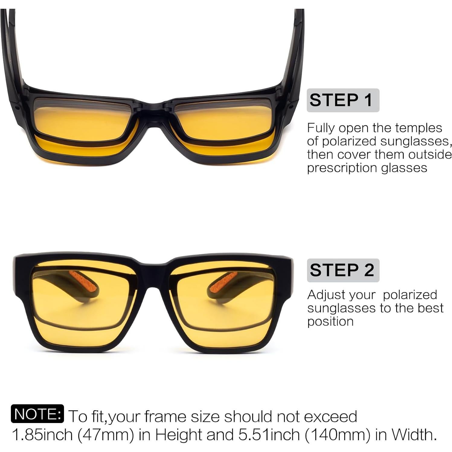 Gafas de Conducir Nocturna Face Shadow Fit Over UV400