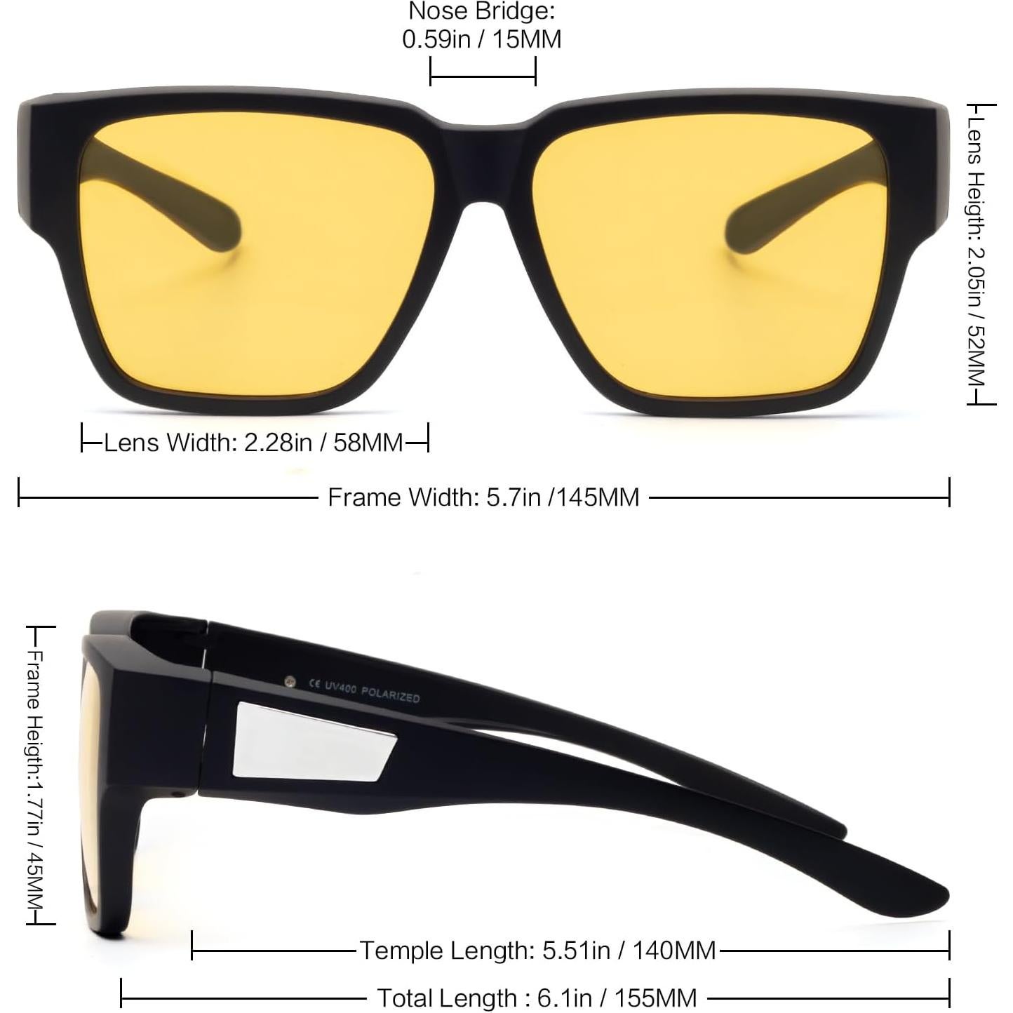 Gafas de Conducir Nocturna Face Shadow Fit Over UV400