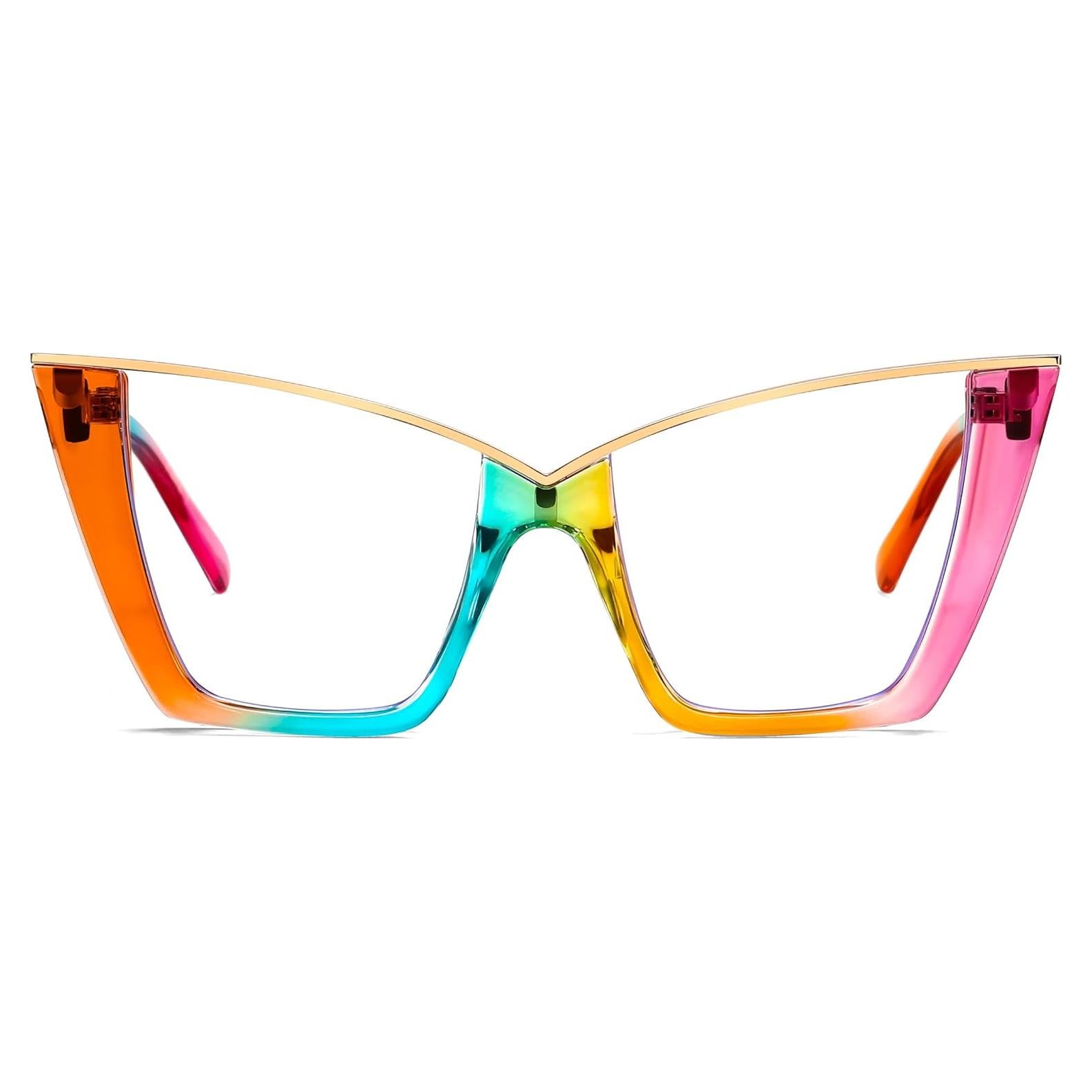 Gafas de luz azul FEISEDY ojo de gato grandes para mujeres