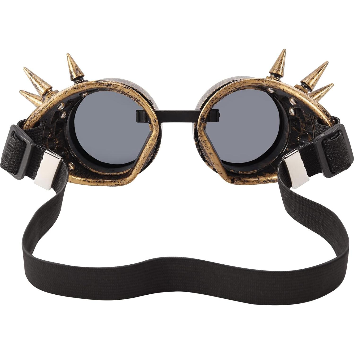 Gafas Steampunk Vintage Lelinta Ajustables con 7 Lentes Intercambiables