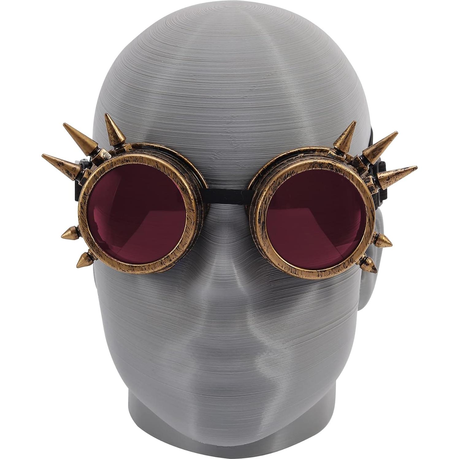 Gafas Steampunk Vintage Lelinta Ajustables con 7 Lentes Intercambiables