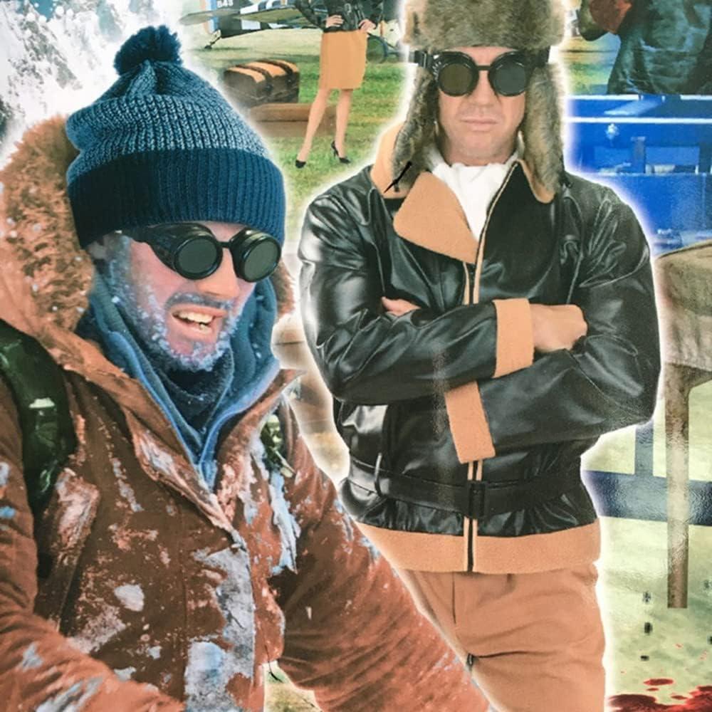 Gafas Steampunk Vintage AOBOR con 2 Lentes y Banda Ajustable