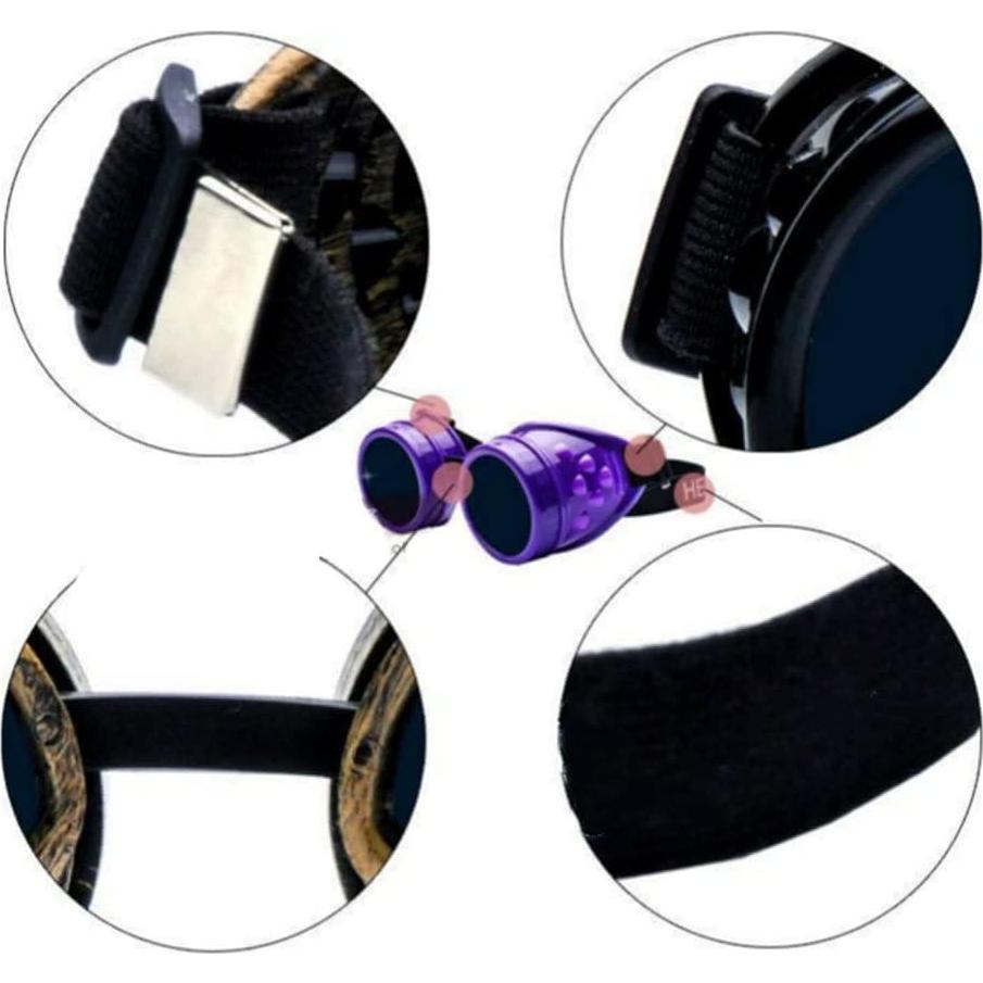 Gafas Steampunk Vintage AOBOR con 2 Lentes y Banda Ajustable