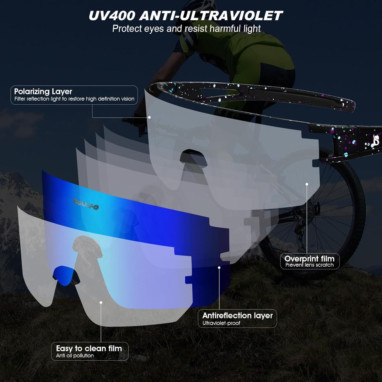 Gafas de sol polarizadas BOLLFO UV400 para deportes unisex