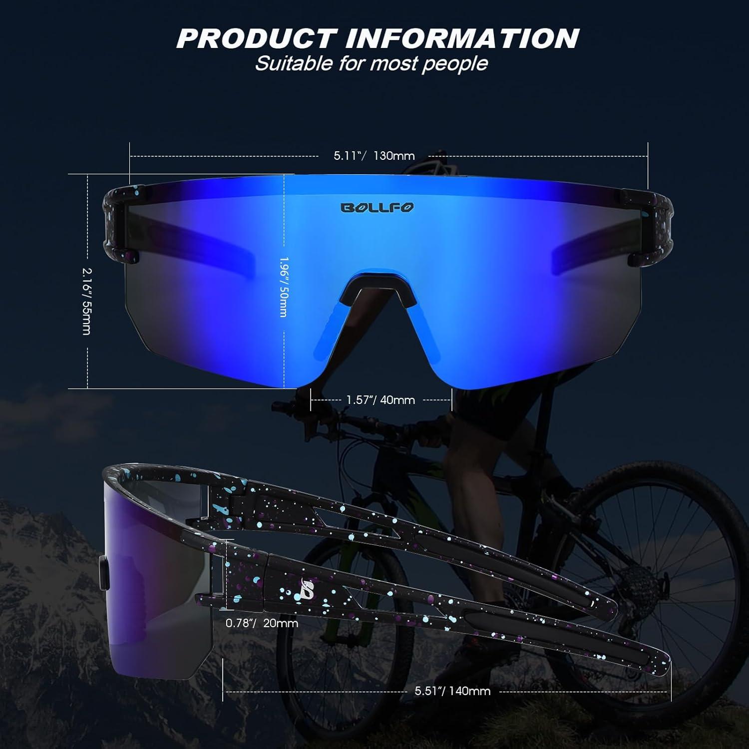 Gafas de sol polarizadas BOLLFO UV400 para deportes unisex