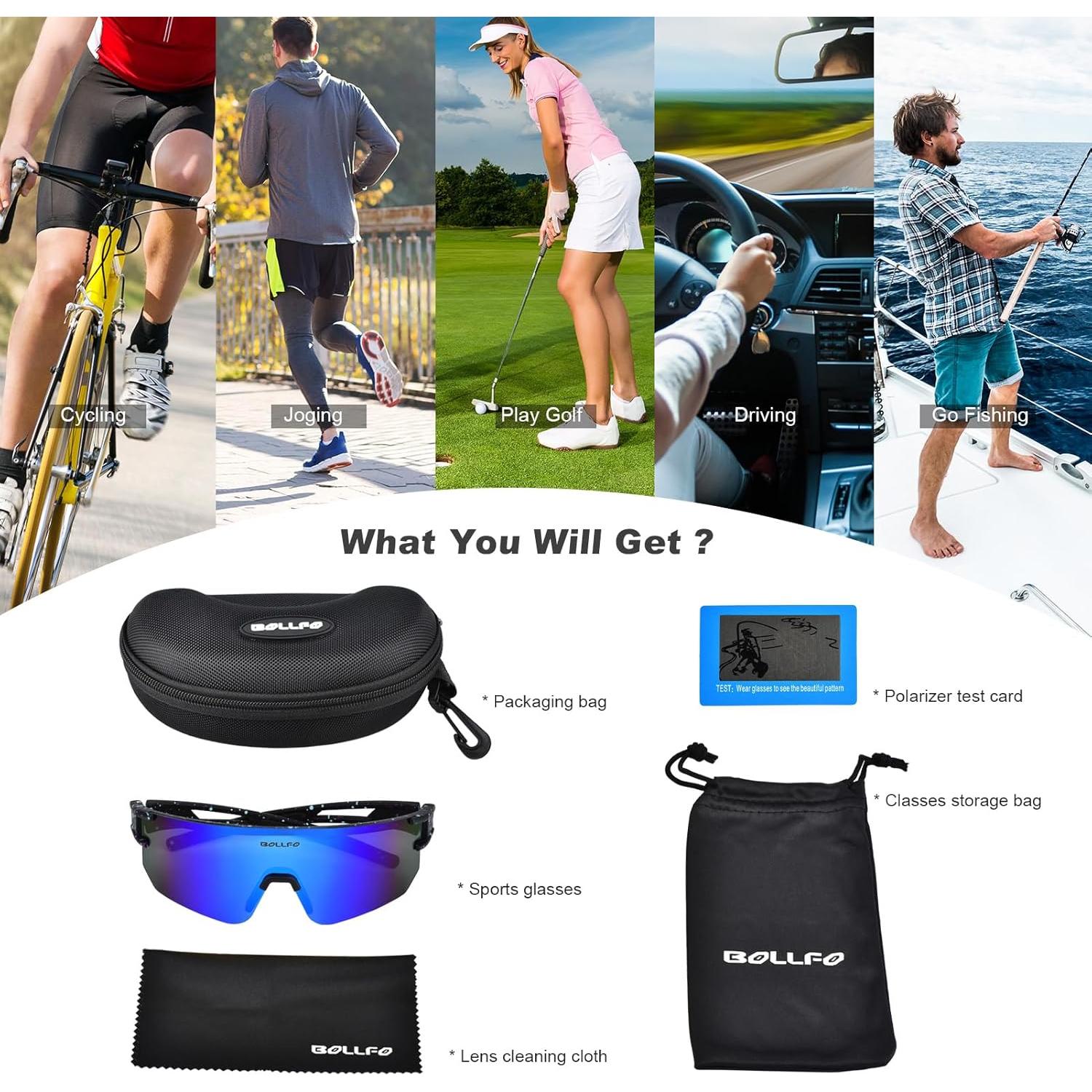 Gafas de sol polarizadas BOLLFO UV400 para deportes unisex