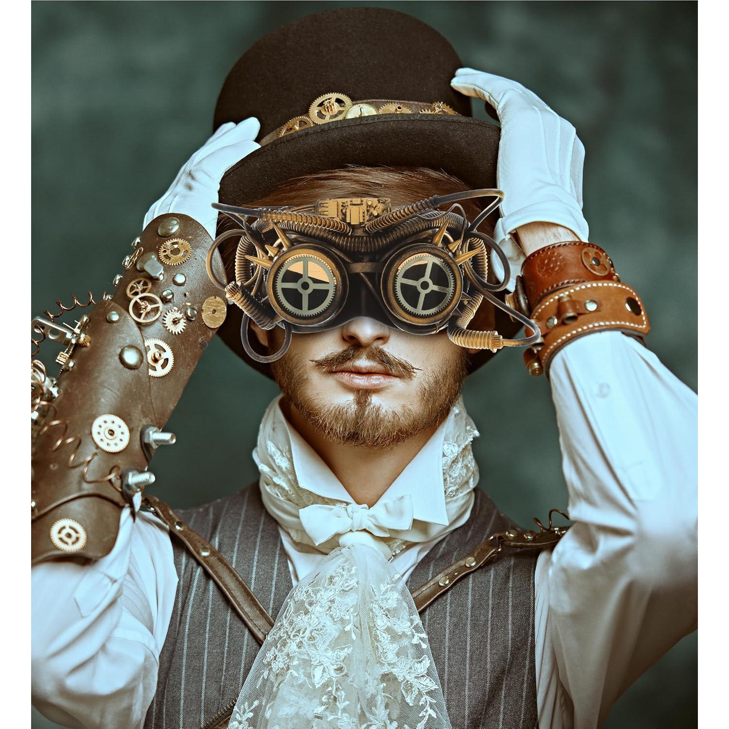 Gafas Steampunk Doradas Attitude Studio para Disfraz