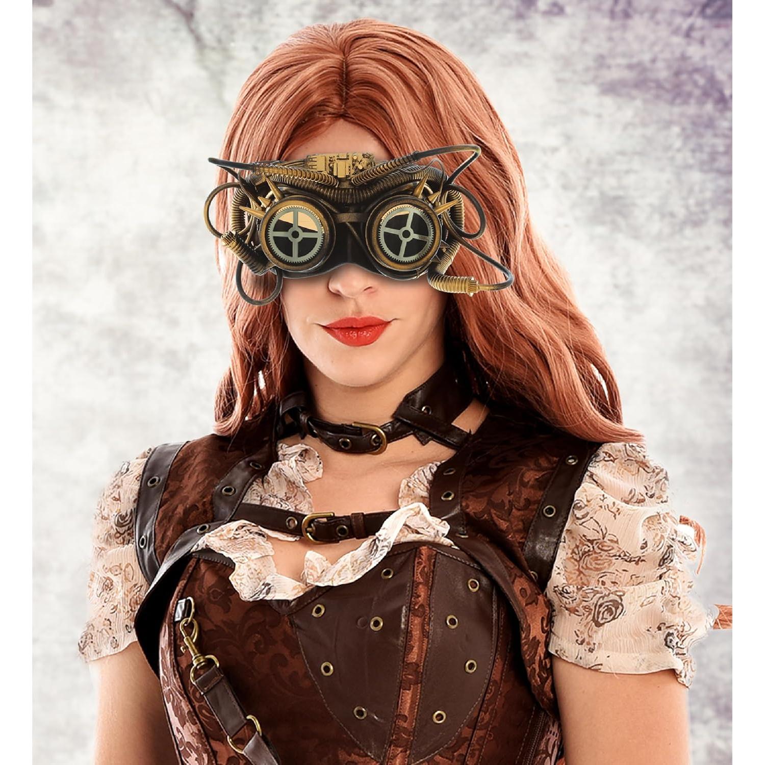 Gafas Steampunk Doradas Attitude Studio para Disfraz