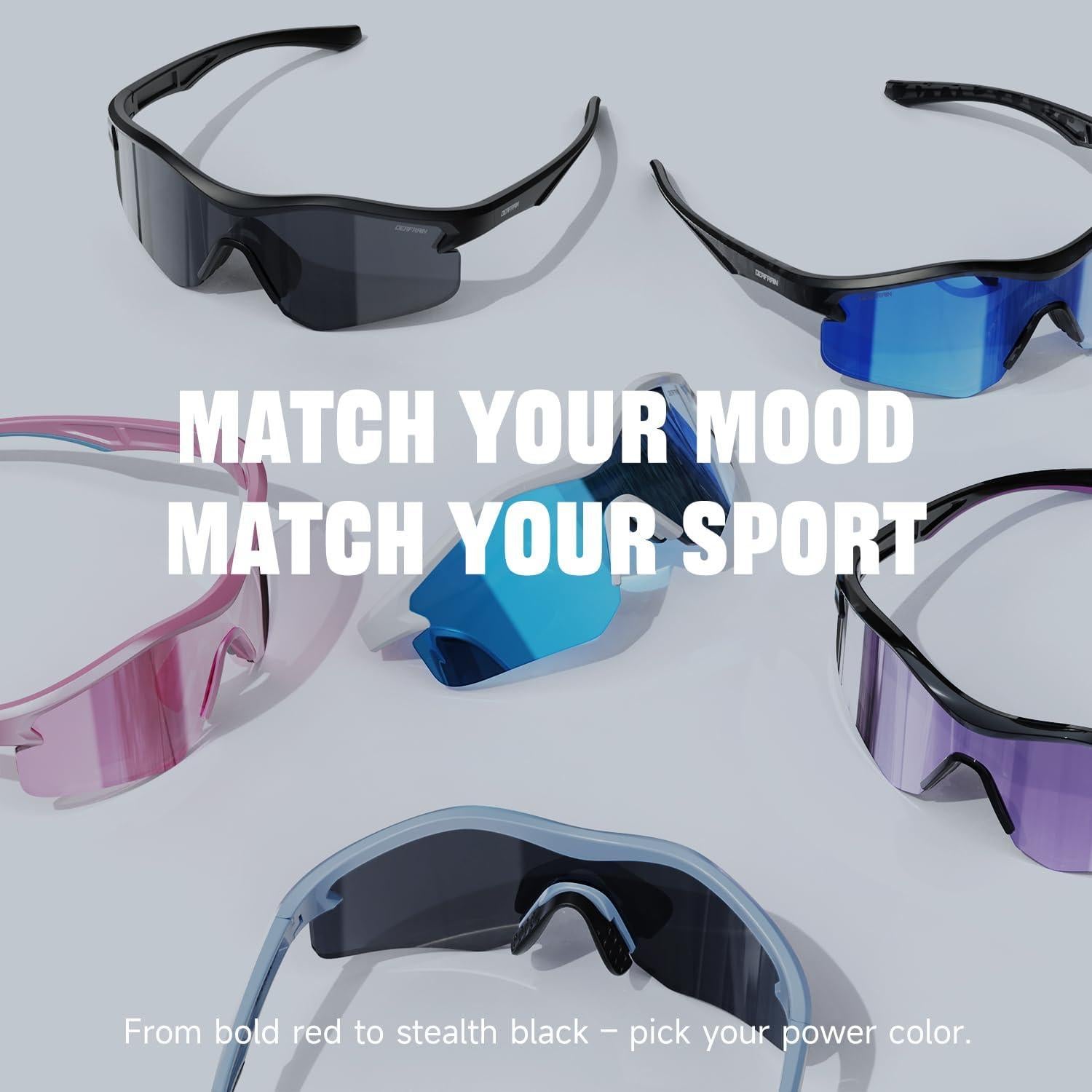 Gafas de sol deportivas DEAFRAIN UV400 para hombres y mujeres