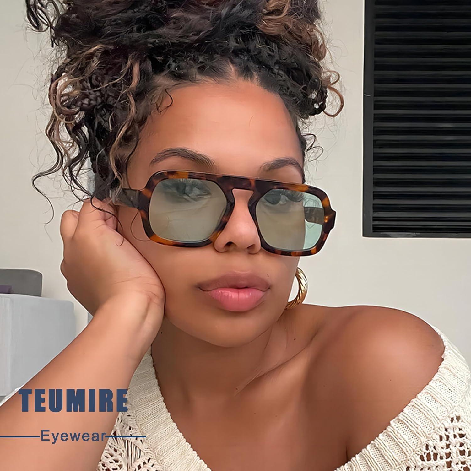 Gafas de sol aviador cuadradas TEUMIRE con lentes G15