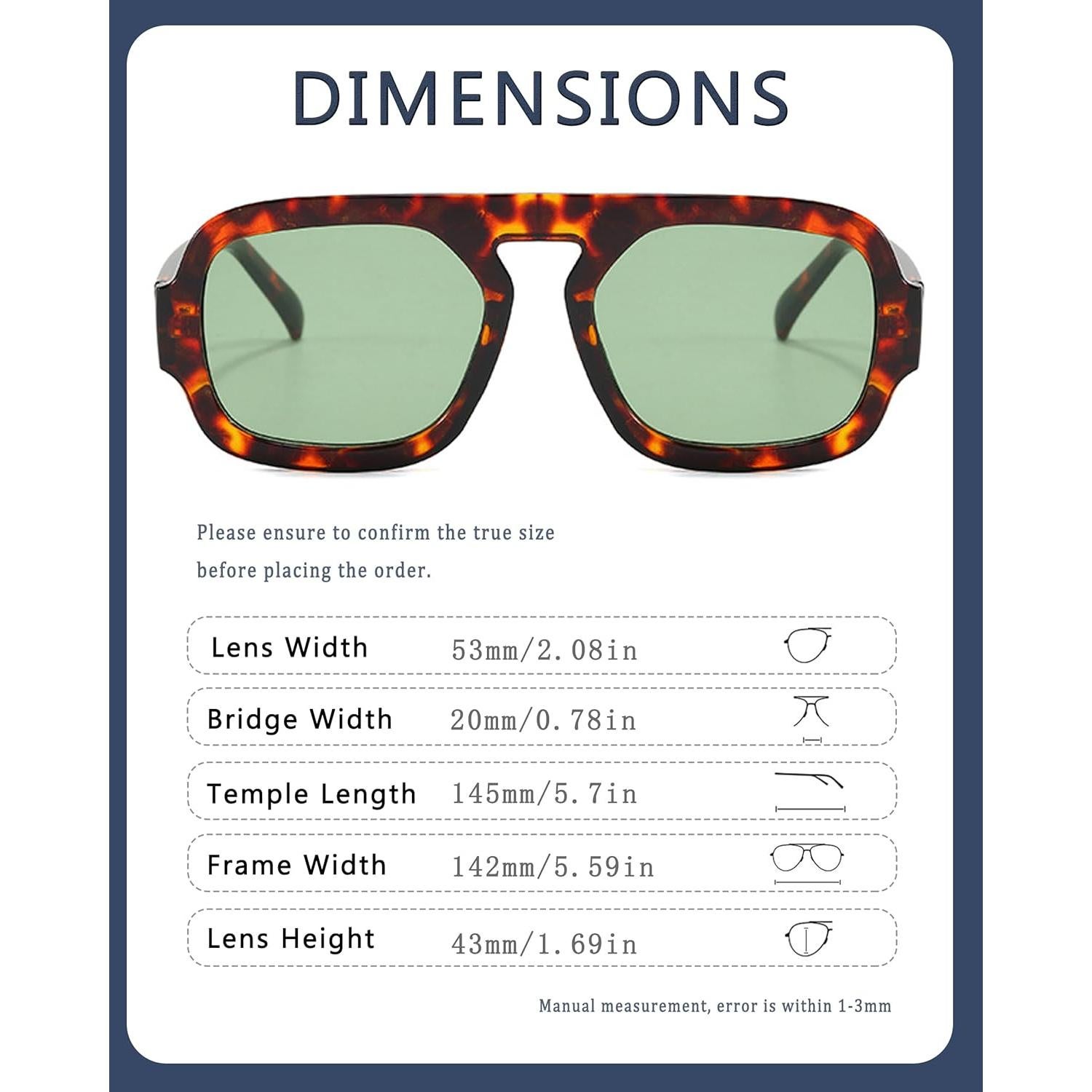 Gafas de sol aviador cuadradas TEUMIRE con lentes G15